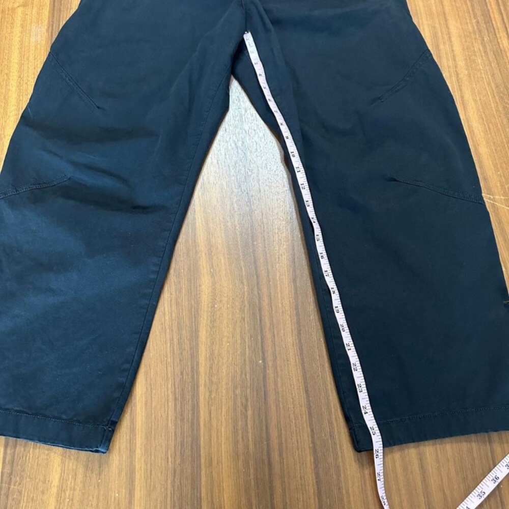 PILCRO Pants Barrel Jeans THE ARIN Buckle Back Black Linen Cotton Size 29 - Picture 16 of 16
